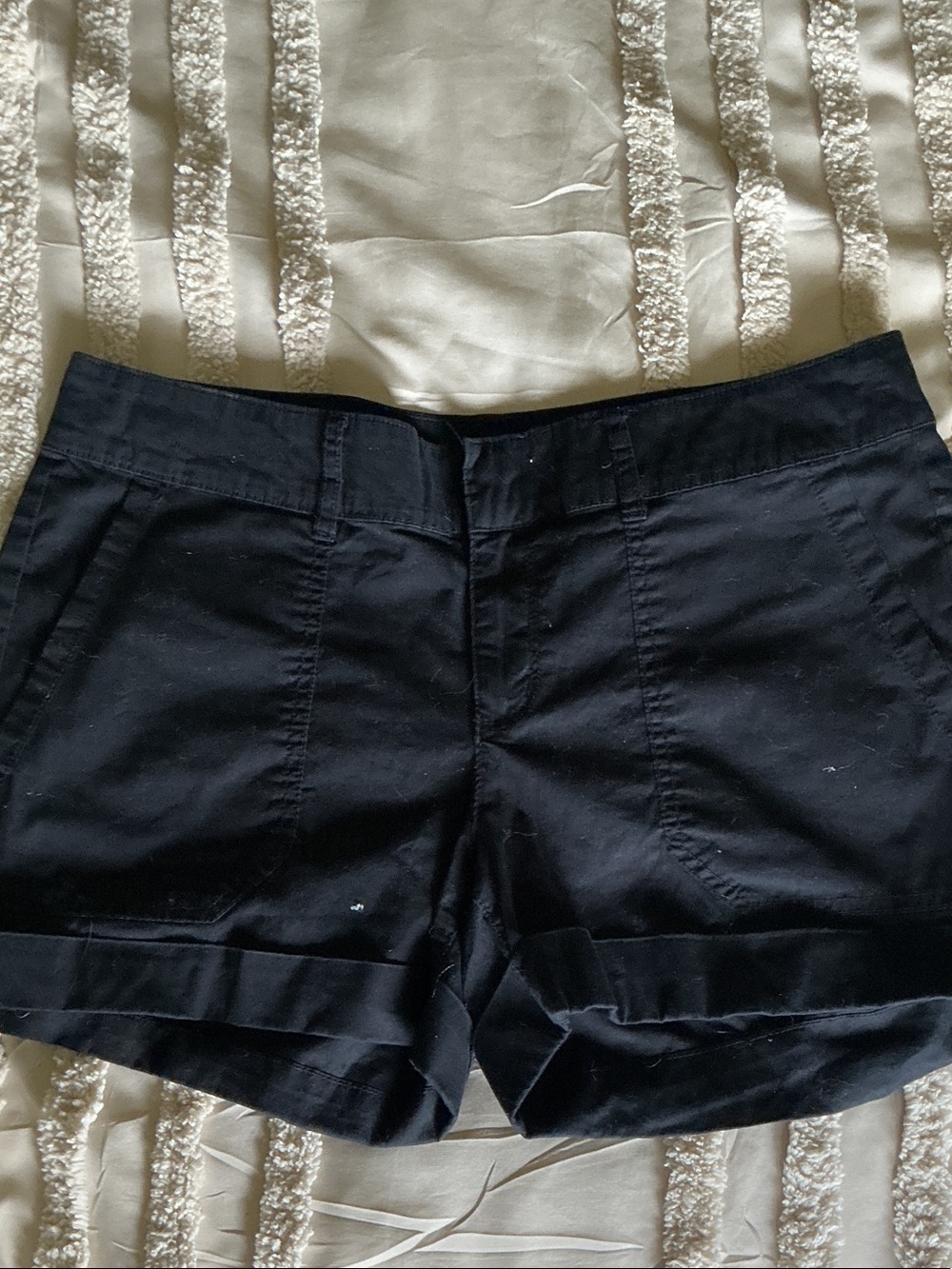 a.n.a Black Cuffed Bermuda Shorts
